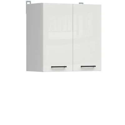 Wall cabinet JUNONA LINE G2D/60/57 BRW chalk gloss